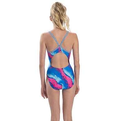 Women's Dolfin Uglies Watercolor Print One-Piece Swimsuit