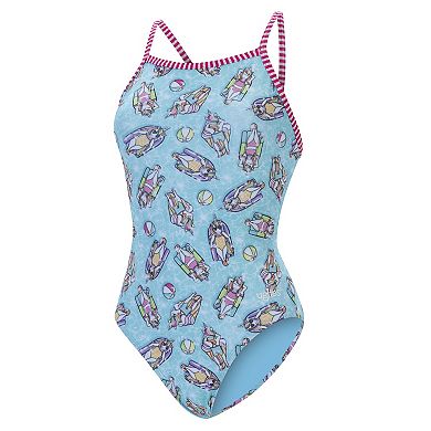 Women's Little Dolfin Uglies Unicorn Pool One-Piece Swimsuit