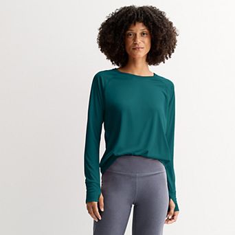 Petite Tek Gear® Dry Tek Long Sleeve Tee