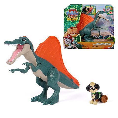 Детские фигурки Paw Patrol The Dino Movie Rise & Roll Dino Set 7-inch Spinosaurus Dinosaur Toy with Sounds & Rex Figure