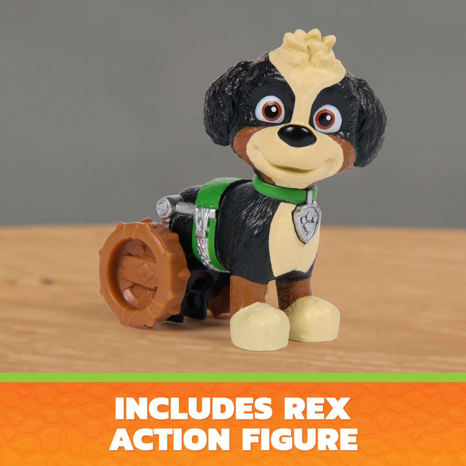 Детские фигурки Paw Patrol The Dino Movie Rise & Roll Dino Set 7-inch Spinosaurus Dinosaur Toy with Sounds & Rex Figure — фото 4