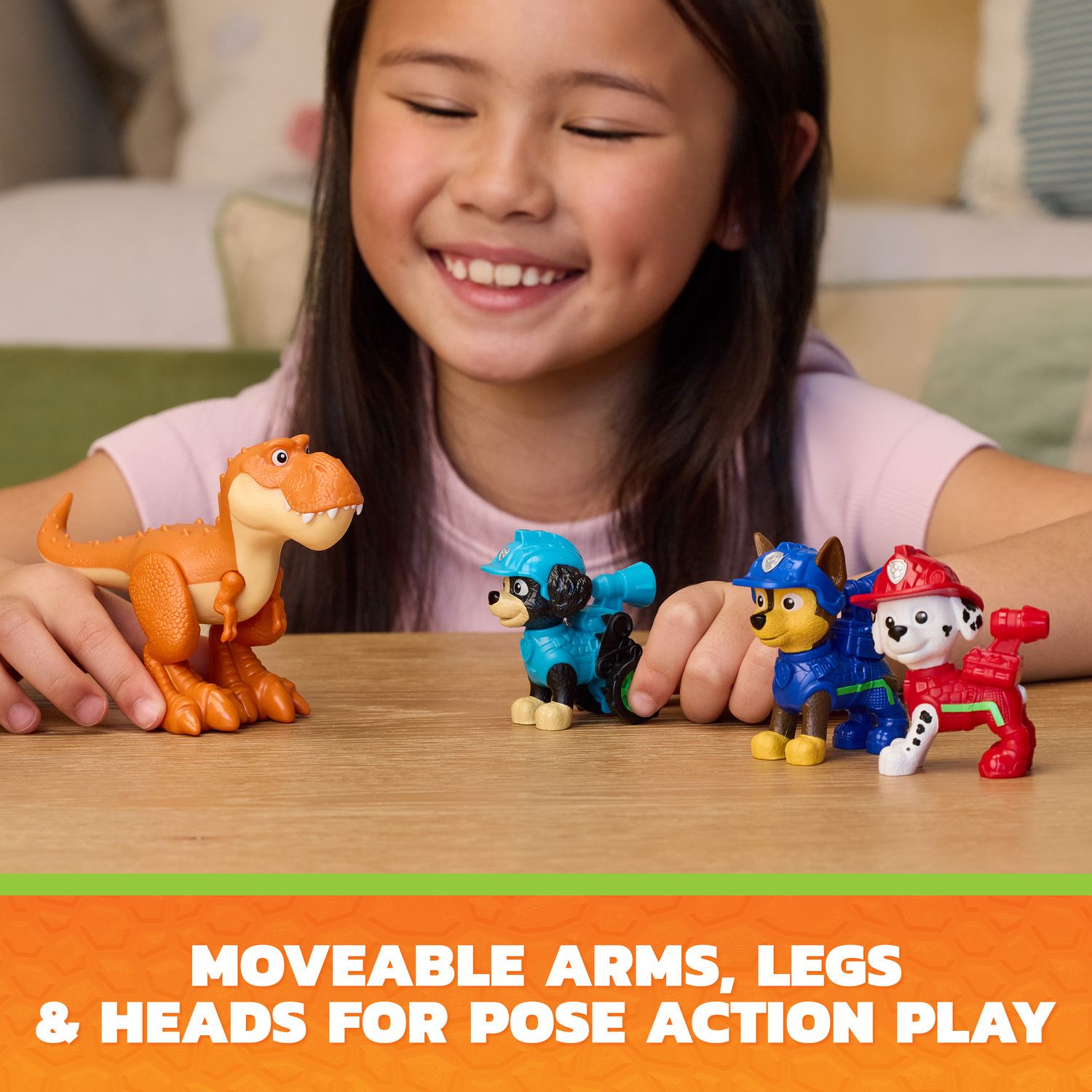 Детские фигурки Paw Patrol The Dino Movie Dino Adventure Pack 6-Figure Action Figures Set — фото 3