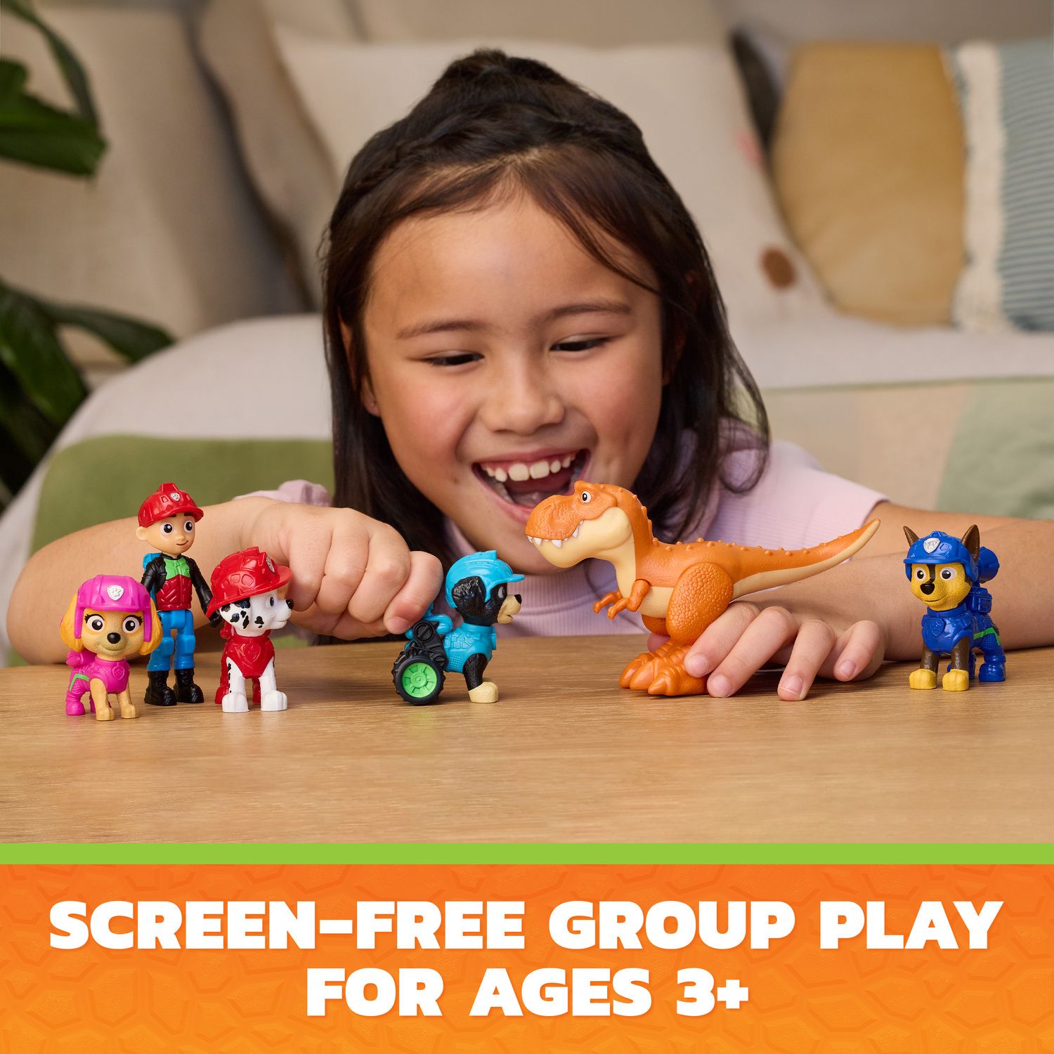 Детские фигурки Paw Patrol The Dino Movie Dino Adventure Pack 6-Figure Action Figures Set — фото 5