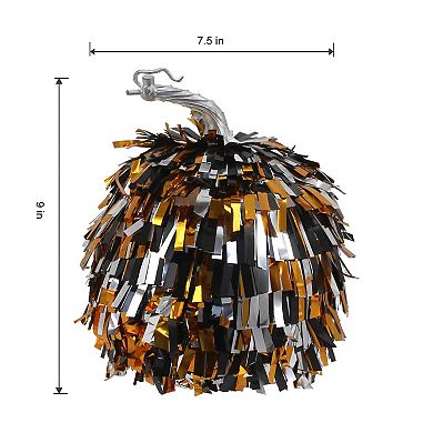 Celebrate Together™ Halloween Large Tinsel Shaped Pumpkin Sitabout Table Decor