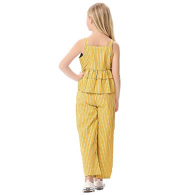 Girls Tank Top Wide Leg Pants Two Piece Outfit