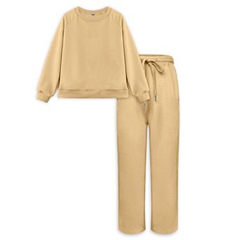 Girls Two Piece Outfits Long Sleeve Sweatshirt and Sweatpants Fashion Tracksuits Sets