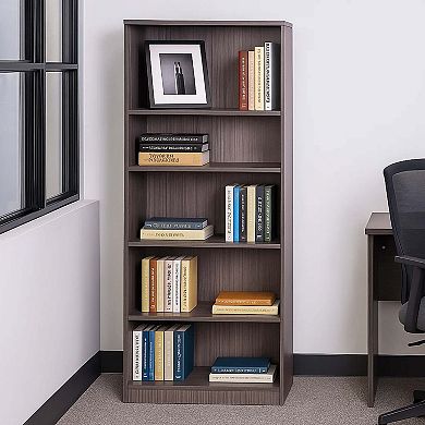 Vin 5 Shelf Bookcase, Wood Fused Melamine