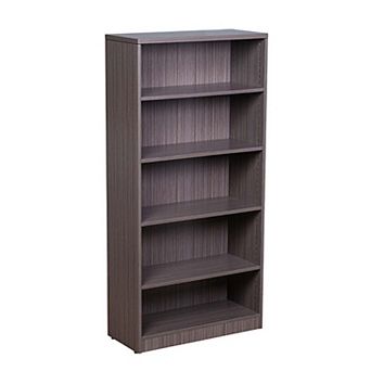 Vin 5 Shelf Bookcase, Wood Fused Melamine