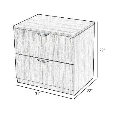 Tia Lateral File Cabinet, 2 Drawers