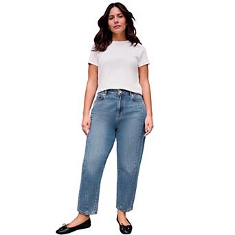 Avenue Women's Plus Size Barrel Leg Jean