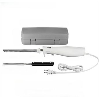 Electric Knife Set with Serrated Blades for Carving Meats Bread and Crafting