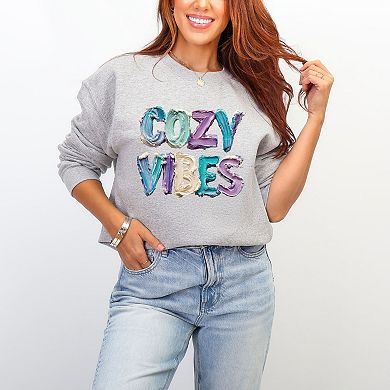 Cozy Vibes Winter Paint Print - Women's Graphic Sweatshirt