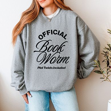 Official Book Worm Plot Twists Included - Women's Graphic Sweatshirt