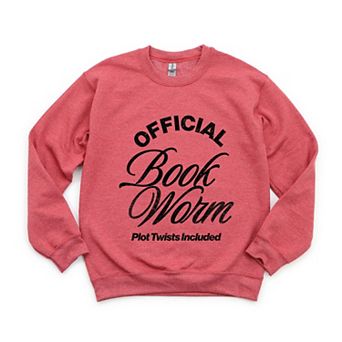 Official Book Worm Plot Twists Included - Women's Graphic Sweatshirt