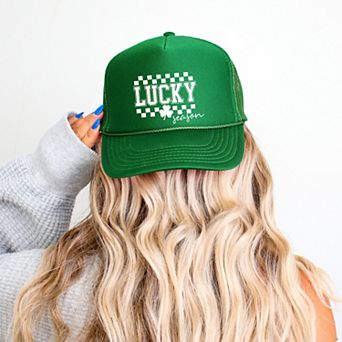 Lucky Season Checkered - Women's Graphic Foam Trucker Hat