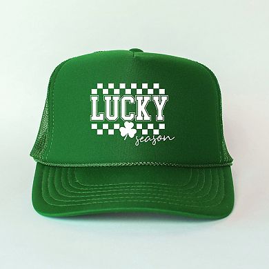 Lucky Season Checkered - Women's Graphic Foam Trucker Hat