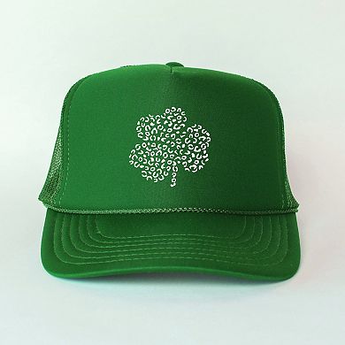 Leopard Shamrock - Women's Graphic Foam Trucker Hat