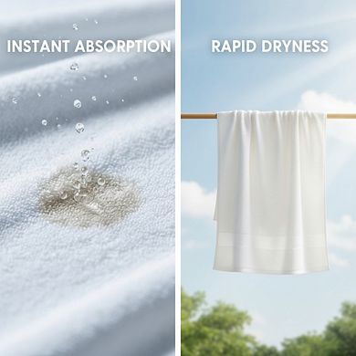 6 Pack Bath Towels 27x54 Inches 100 Cotton Larger and Quick Drying Multi Color