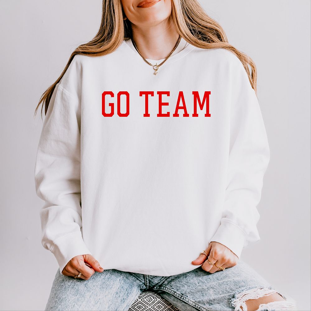 Go Team Varsity - Women's Lightweight Garment Dyed Sweatshirt