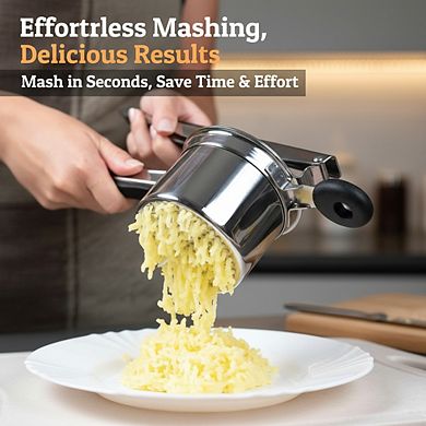 Heavy Duty Stainless Steel Potato Ricer and Masher 15oz Large Capacity