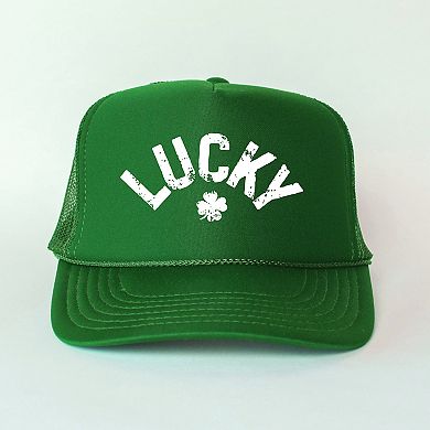 Lucky Arched Distressed - Women's Graphic Foam Trucker Hat