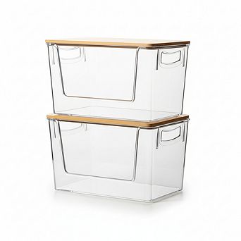 2-Pack Onion & Potato Storage Bins, Large Capacity Countertop Organizer for Kitchen Pantry 12"x7"x7"