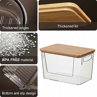 2-Pack Onion & Potato Storage Bins, Large Capacity Countertop Organizer for Kitchen Pantry 12"x7"x7"