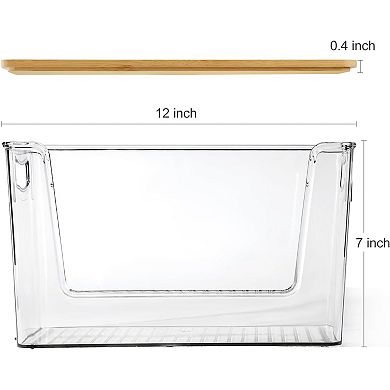 2-Pack Onion & Potato Storage Bins, Large Capacity Countertop Organizer for Kitchen Pantry 12"x7"x7"