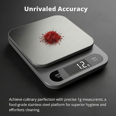 Digital Food Scale 10kg Capacity with 1g Precision for Kitchen and Baking