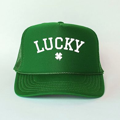 Lucky Varsity Clover - Women's Graphic Foam Trucker Hat