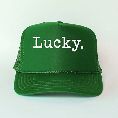 Lucky Typewriter - Women's Graphic Foam Trucker Hat