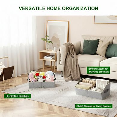 6 Pack Large Collapsible Fabric Storage Bins with Handles for Closet and Shelves