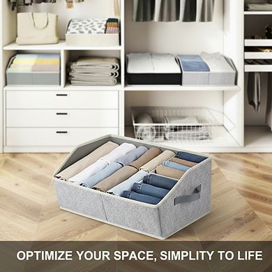 6 Pack Large Collapsible Fabric Storage Bins with Handles for Closet and Shelves