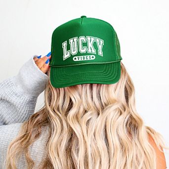 Lucky Vibes Distressed - Women's Graphic Foam Trucker Hat