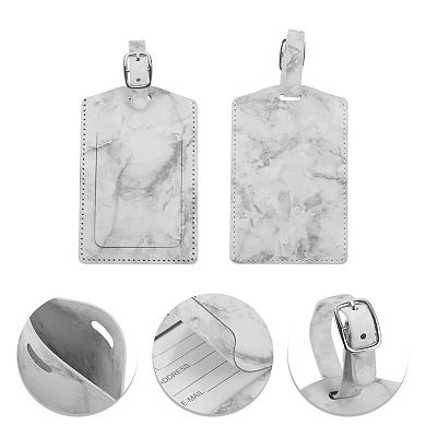 1 Pc Marble Pattern Luggage Tag for Travelling