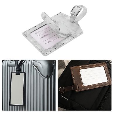 1 Pc Marble Pattern Luggage Tag for Travelling
