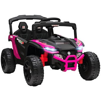 Qaba 12V Kids Ride On Truck with Dual Motors for 3-5 Boys Girls,