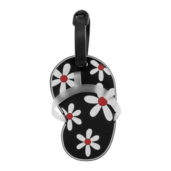 1 pc Flower Slippers Pattern Luggage Tag for Travelling