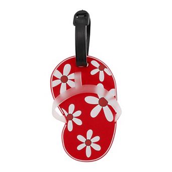 1 pc Flower Slippers Pattern Luggage Tag for Travelling