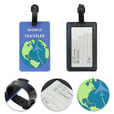 1Pc WORLD Pattern Luggage Tag for Travelling