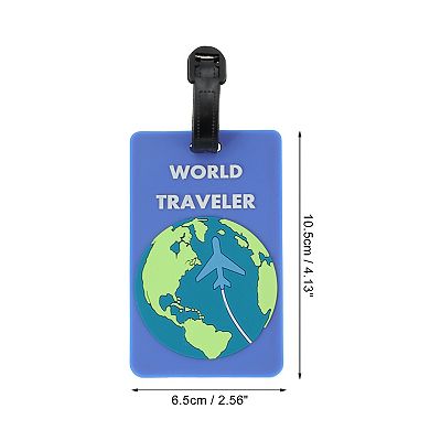 1Pc WORLD Pattern Luggage Tag for Travelling
