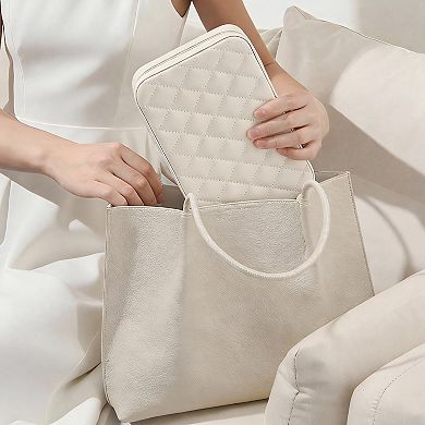 Compact Travel Jewelry Organizer with Mirror & Storage Bag - Perfect for Gifts