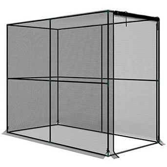 Outsunny Crop Cage, Large Plant Protection Tent with Zippered Door