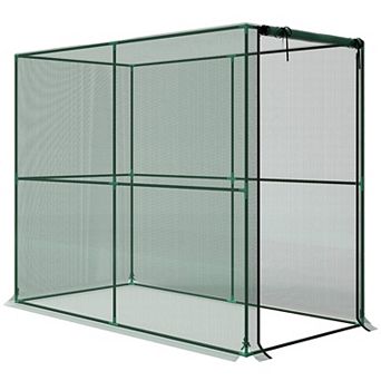 Outsunny Crop Cage, Large Plant Protection Tent with Zippered Door