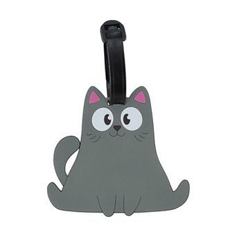 1 pc Smiling Cat Luggage Tag for Travelling