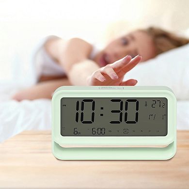 Electric Alarm Clock with Three Alarms, Night Light, Snooze Function, Fits Home Decor 5.7"x1.2"x3.3"