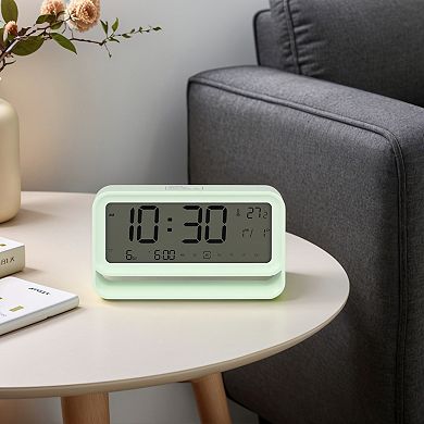 Electric Alarm Clock with Three Alarms, Night Light, Snooze Function, Fits Home Decor 5.7"x1.2"x3.3"