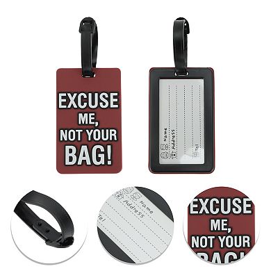 1 Pc EXCUSE Pattern Luggage Tag for Travelling