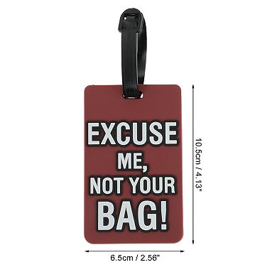 1 Pc EXCUSE Pattern Luggage Tag for Travelling