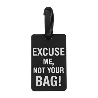 1 pc EXCUSE Pattern Luggage Tag for Travelling